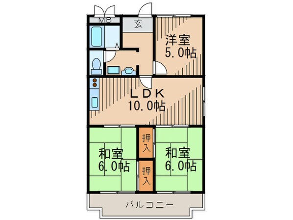 グリ－ンヒル千里の物件間取画像